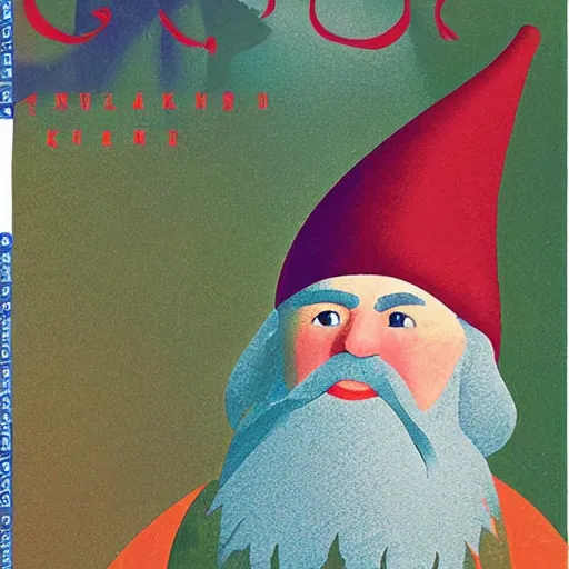 Image similar to cover of the magazine called Gnome in 1995 in the style of Arkhip Kuindzhi