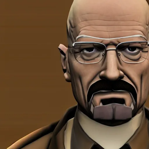 Prompt: Walter White in Team Fortress 2, cgi, rendered, 4k