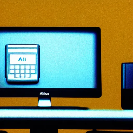 Prompt: a 9 0 s nikon camera photo of a crt monitor with the aol online webpage and the windows 9 5 background behind it, also on the desk is a dial up modem, a stack of papers, and a glass orb.