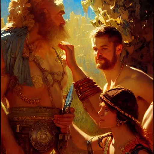 Prompt: creator of the world, highly detailed painting by gaston bussiere, craig mullins, j. c. leyendecker, 8 k