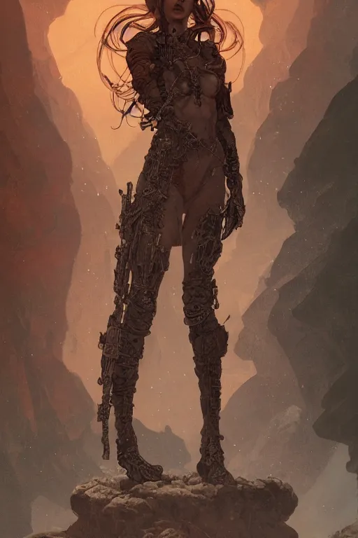 Image similar to a full body portrait of a beautiful post apocalyptic offworld nordic necromancer reposed by the magma pits, intricate, elegant, highly detailed, digital painting, artstation, concept art, smooth, sharp focus, illustration, art by krenz cushart and artem demura and alphonse mucha