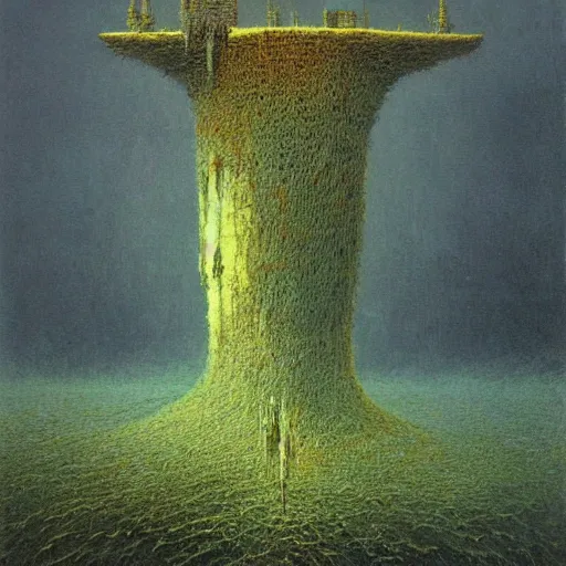 Image similar to Terraria boss made by Zdzislaw Beksinski