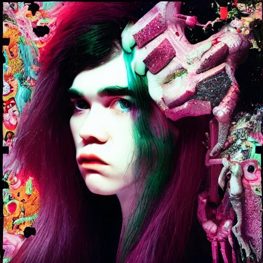 Image similar to Grimes - Book 1 album cover, album art, album cover art, 8k