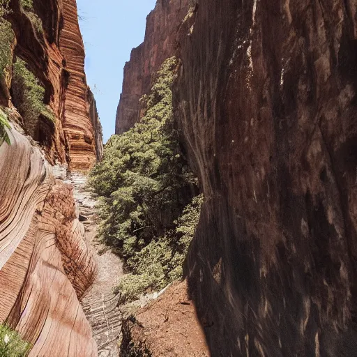 Prompt: Catwalk in a Canyon, Professional Photography