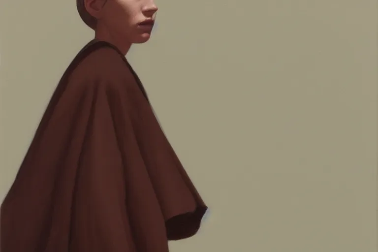 Image similar to young nun fashion model portrait artwork by tim eitel