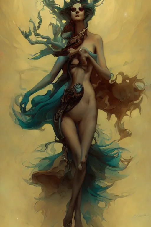 Image similar to Certain death by Peter Mohrbacher in the style of Gaston Bussière, Art Nouveau