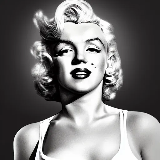 Image similar to mix of marilyn monroe and ronaldo, photorealistic, 4 k, studio lighting,