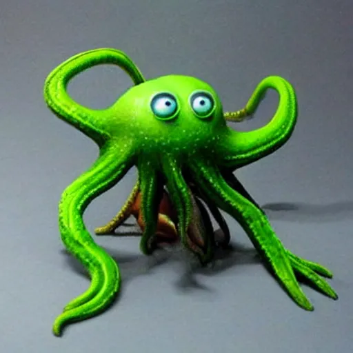 Prompt: octopus alien scary twisted alien horror creepy jump scare