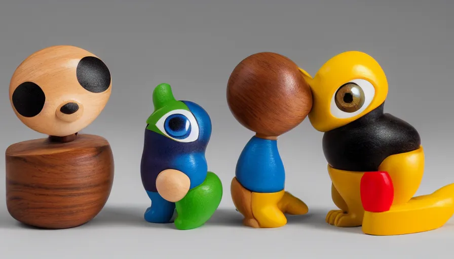 Image similar to very very very cute wooden toys by Max Kostenko and Bobby Chiu, baby creatures, disney, pixar, character design for animation, uplight, a lineup of characters, big disney eyes, symmetrical eyes, cuteness, 3d render, octane rendered, highly detailed, unreal engine, Trending on Artstation, octane render, 4k, 8k, HD