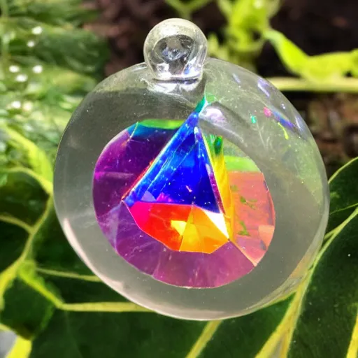 Image similar to rainbow crystal in the shape of a hamster 8k