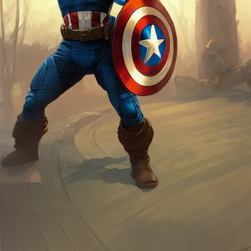Prompt: abraham lincold as captain america, intricate, elegant, highly detailed, digital painting, artstation, concept art, matte, illustration, hearthstone, art by artgerm and greg rutkowski and alphonse mucha, simon stalenhag, hyperreal