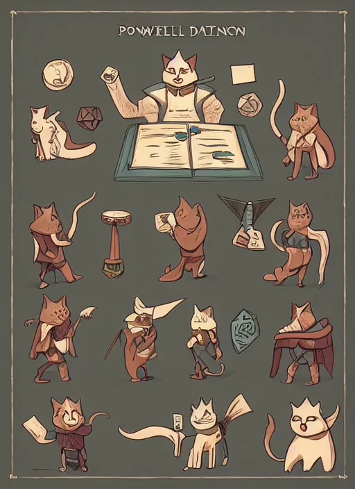 Image similar to powerful wizard cat playing dungeons and dragons, character design white background, by simon kennedy, studio muti