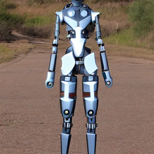 Image similar to humanoid skinny mech