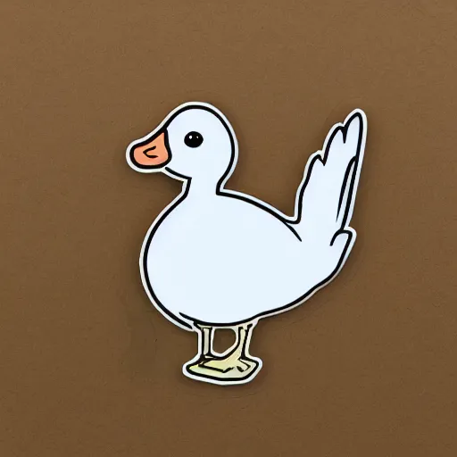 Image similar to cute goose sticker concept design