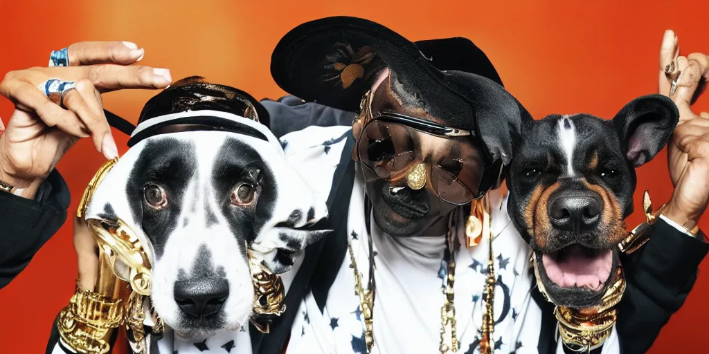 Prompt: snoop dogg's head is a dog