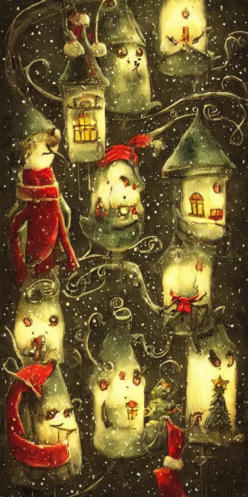 Image similar to a christmas candles scene by alexander jansson