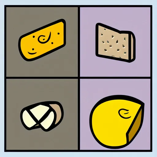 Image similar to an iconset of mice eating cheese