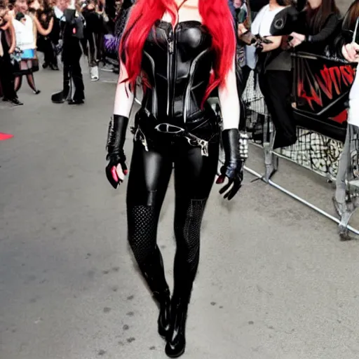 Image similar to Avril Lavigne as Black Widow