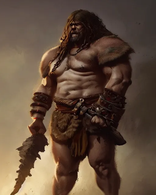 Prompt: hyper realistic photo of barbarian warrior, full body, cinematic, artstation, cgsociety, greg rutkowski, james gurney, mignola