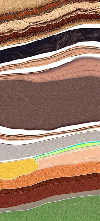 Image similar to layers of the earth's crust, cut - away view