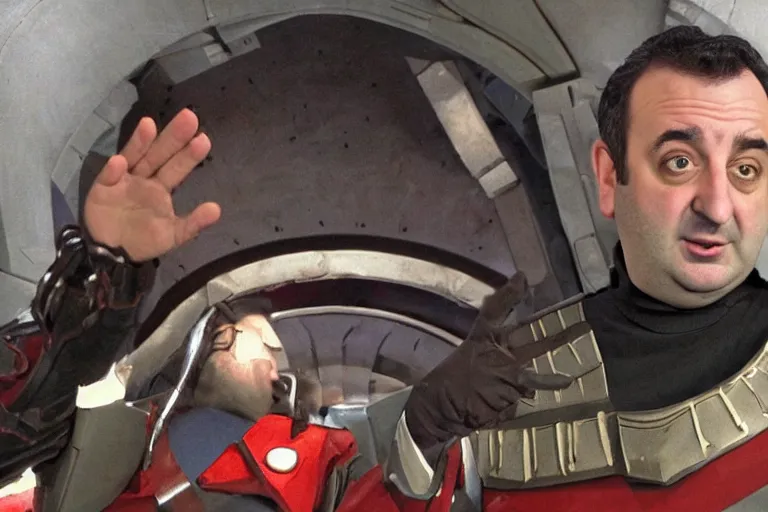 Image similar to Mike Stoklasa of Red Letter Media as a Klingon on the bridge of the Enterprise, HD