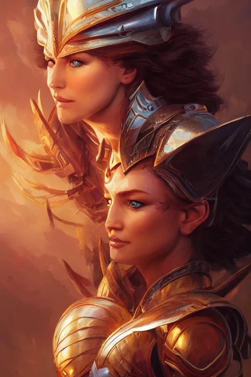 Image similar to amazon valkyrie athena, d & d, fantasy, portrait, highly detailed, headshot, digital painting, trending on artstation, concept art, sharp focus, illustration, art by artgerm and greg rutkowski and magali villeneuve