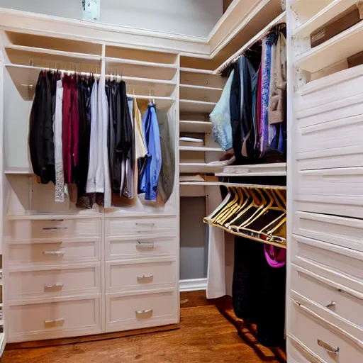 Image similar to gigantic walk-in closet for a woman