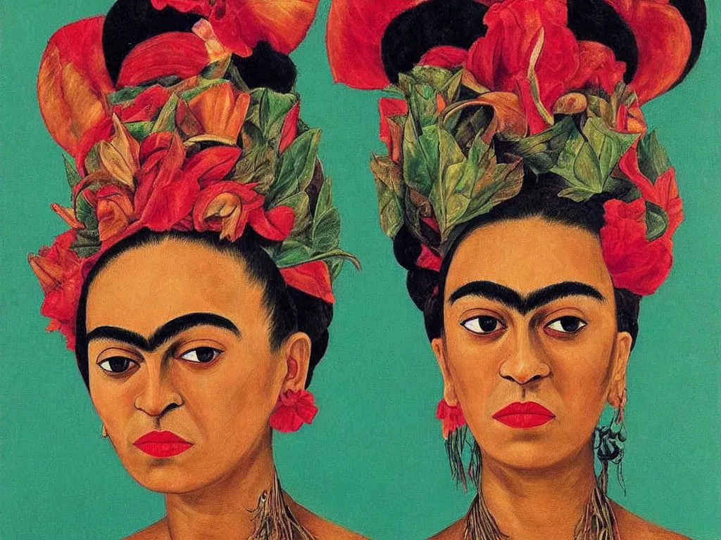 Image similar to Mukujd dance mask. Painting by Beskinski, Frida Kahlo