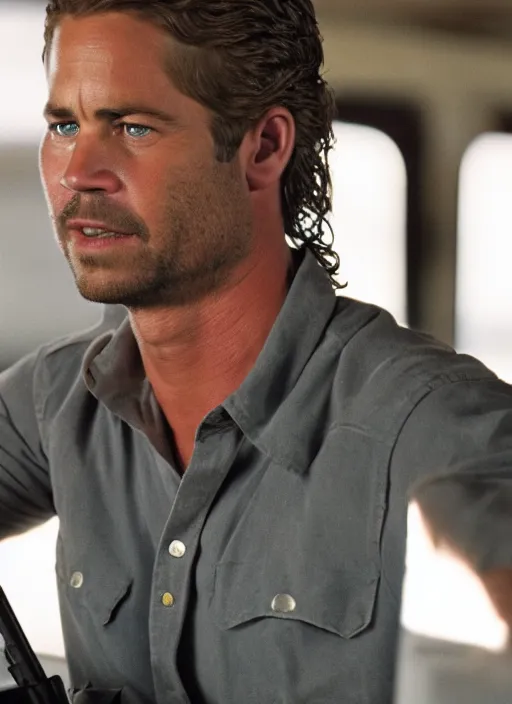 Prompt: film still of Paul Walker as Martin Riggs in Lethal Weapon, 4k