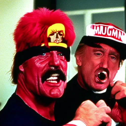 Image similar to donald trump as hulk hogan in mr. nanny ( 1 9 9 3 )