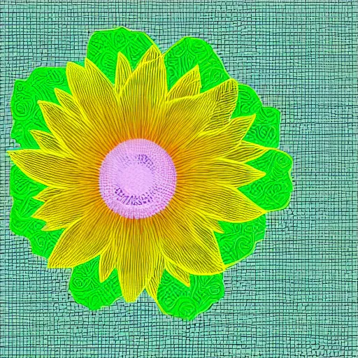 Prompt: a beautiful flower, glitchy