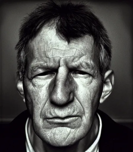 Prompt: a high quality, high detail, photorealistic portrait by james nachtwey and lucian freud, intensly emotional