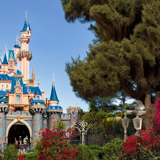 Prompt: overgrown!!!!! disneyland castle that has been unkept!!!!! for thousands of years, trending on unsplash!!!!!, 4 k photorealism, 4 k quality, intricately defined, complexly detailed