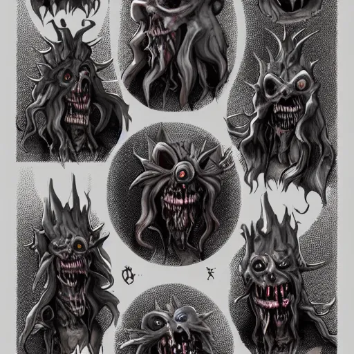 Image similar to cute undead monstrosities from the second edition of hallow's guide to summoning undead, highly detailed, photorealistic, artstation