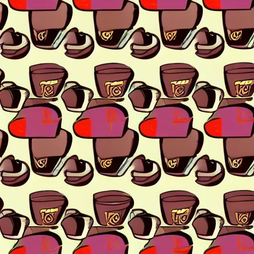 Image similar to coffee pop art pattern