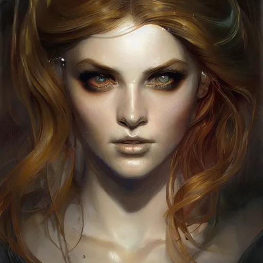 Image similar to a painting in the style of charlie bowater and in the style of donato giancola. smooth, sharp focus, fantasy, semi - realism.