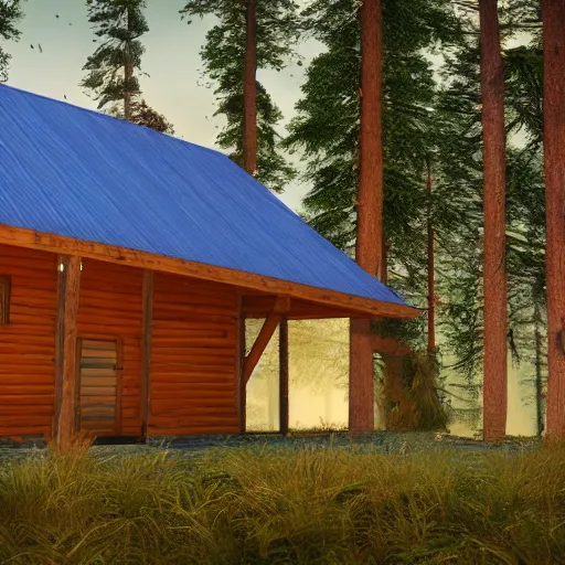 Prompt: a ultra realistic blue lightning arc over a cabin in the wood. complex, highly detailed, unreal engine 5, 8 k render