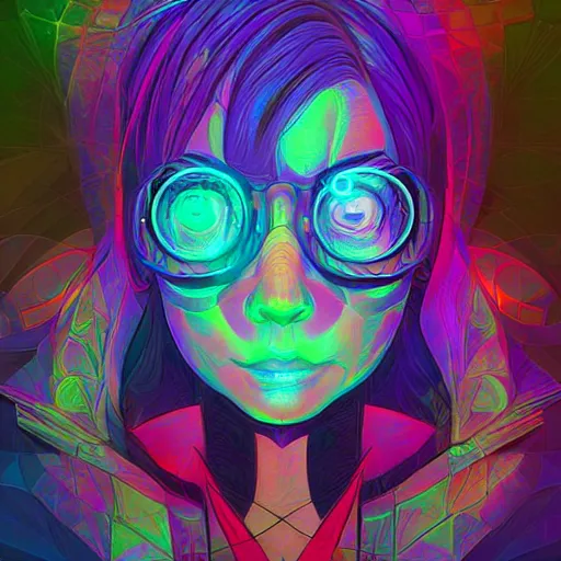 Image similar to skill magic geek inside matrix deepdream radiating a glowing aura stuff loot legends stylized digital illustration video game icon artstation lois van baarle, ilya kuvshinov, rossdraws,