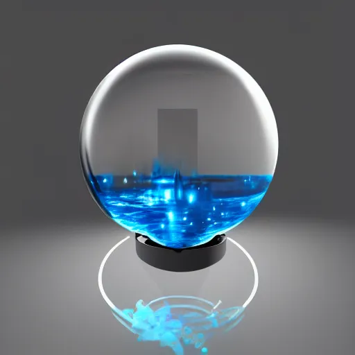 Image similar to A dark cube in a crystal ball, 8k photorealistic, HD, high details, concept art, trending on artstation