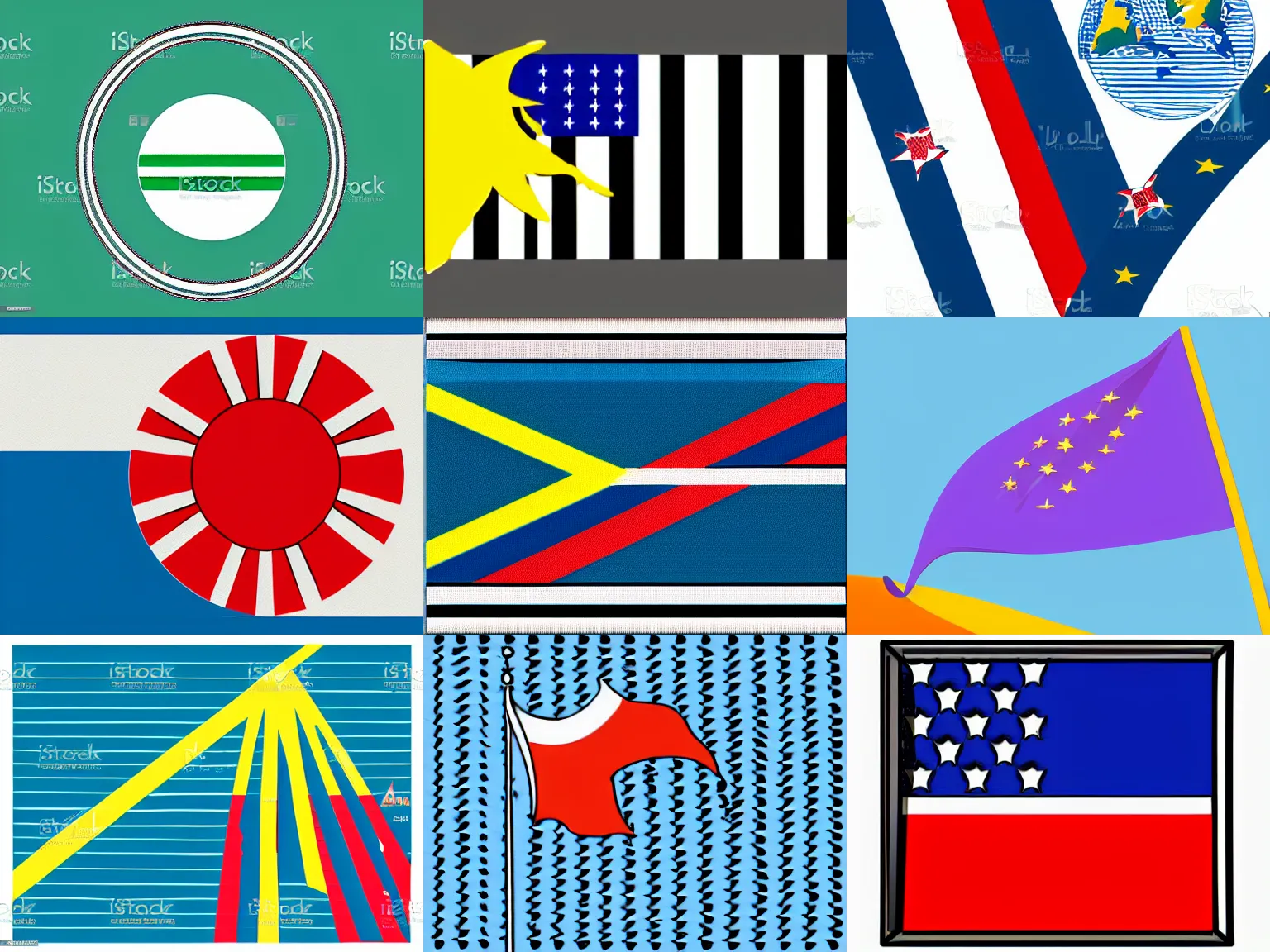 Prompt: the worst flag ever designed, vector art, wikipedia