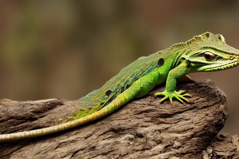 Image similar to photorealistic lizard, deep forest on all background, 5 0 mm, kanon, bokeh