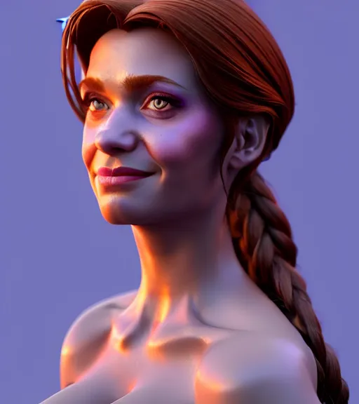 Image similar to megara, complex 3 d render, hyper detailed, ultrasharp, digital portrait, concept art, character design, illustration, studio lights, hyper realistic, ultra detailed, volumetric lighting, 8 k uhd post - production, artstation hq, unreal engine 5, unity engine