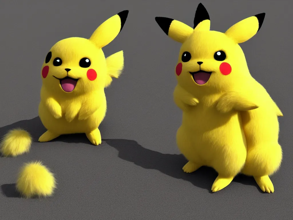 Image similar to furry Pikachu in real life, 8k resolution, ultrarealistic