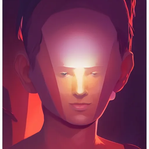 Image similar to face icon stylized minimalist close encounters of the third kind, loftis, cory behance hd by jesper ejsing, by rhads, makoto shinkai and lois van baarle, ilya kuvshinov, rossdraws global illumination