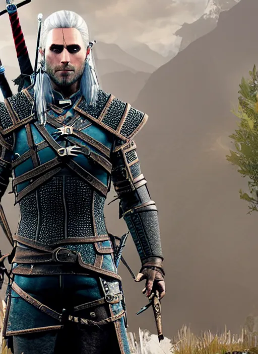 Image similar to Jared Leto in The Witcher 3, gameplay, 8k, HD