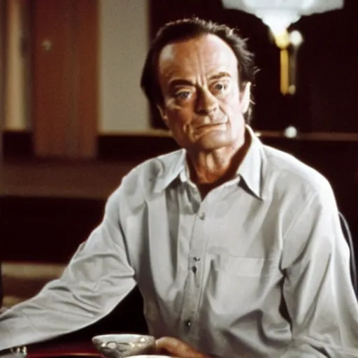 Prompt: a still of richard feynman in the sopranos