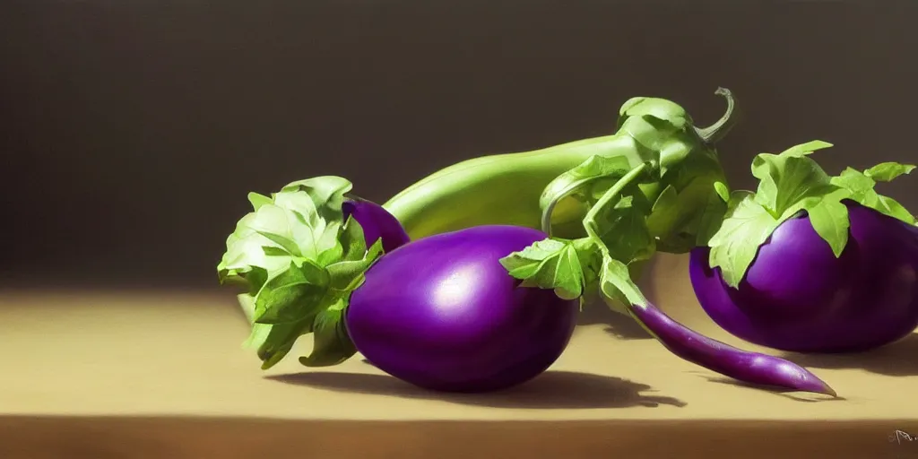 Eggplant spraying milk at a peach. Studio lighting. 8k. : r/StableDiffusion