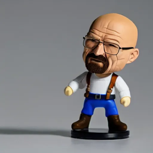 Image similar to Walter White amiibo, product photo, studio lighting