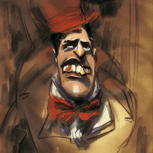 Image similar to the drunk french baron by peter de seve