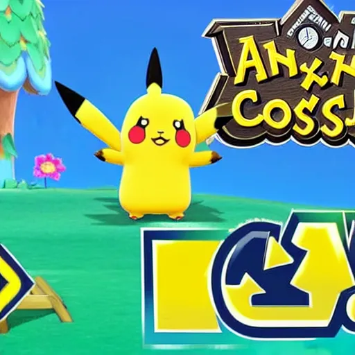 Image similar to Pikachu in Animal Crossing